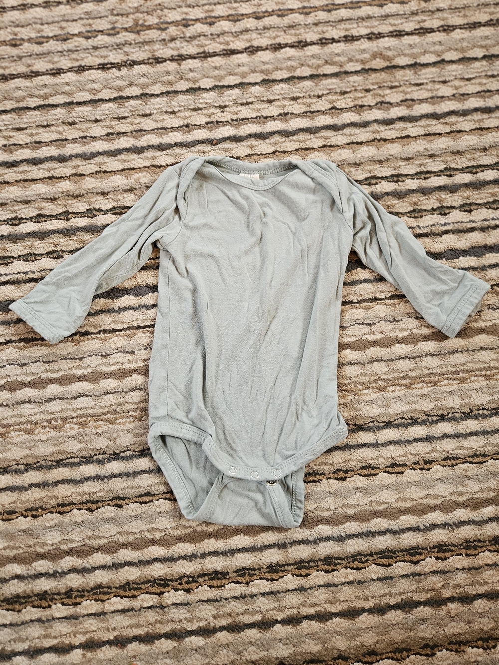 kate quinn Long Sleeve Baby Bodysuit in Sage Green